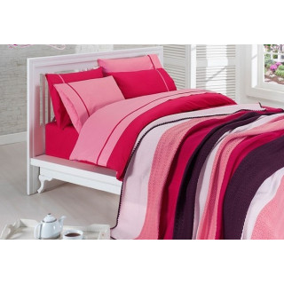 Памучно одеяло в комплект спално бельо – PINK STRIPES
